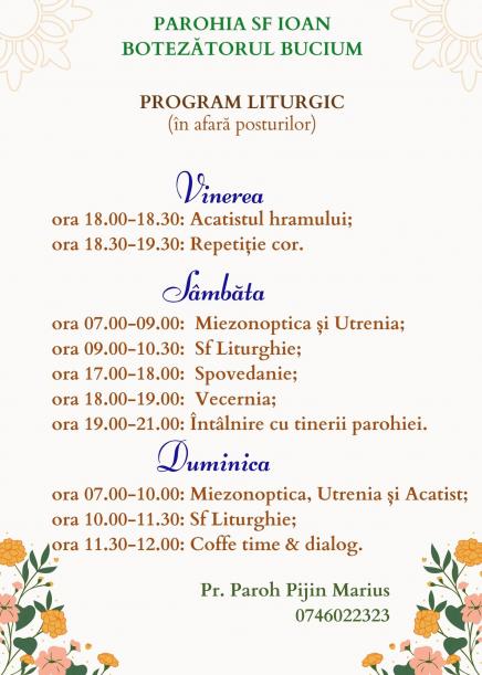 Program liturgic 